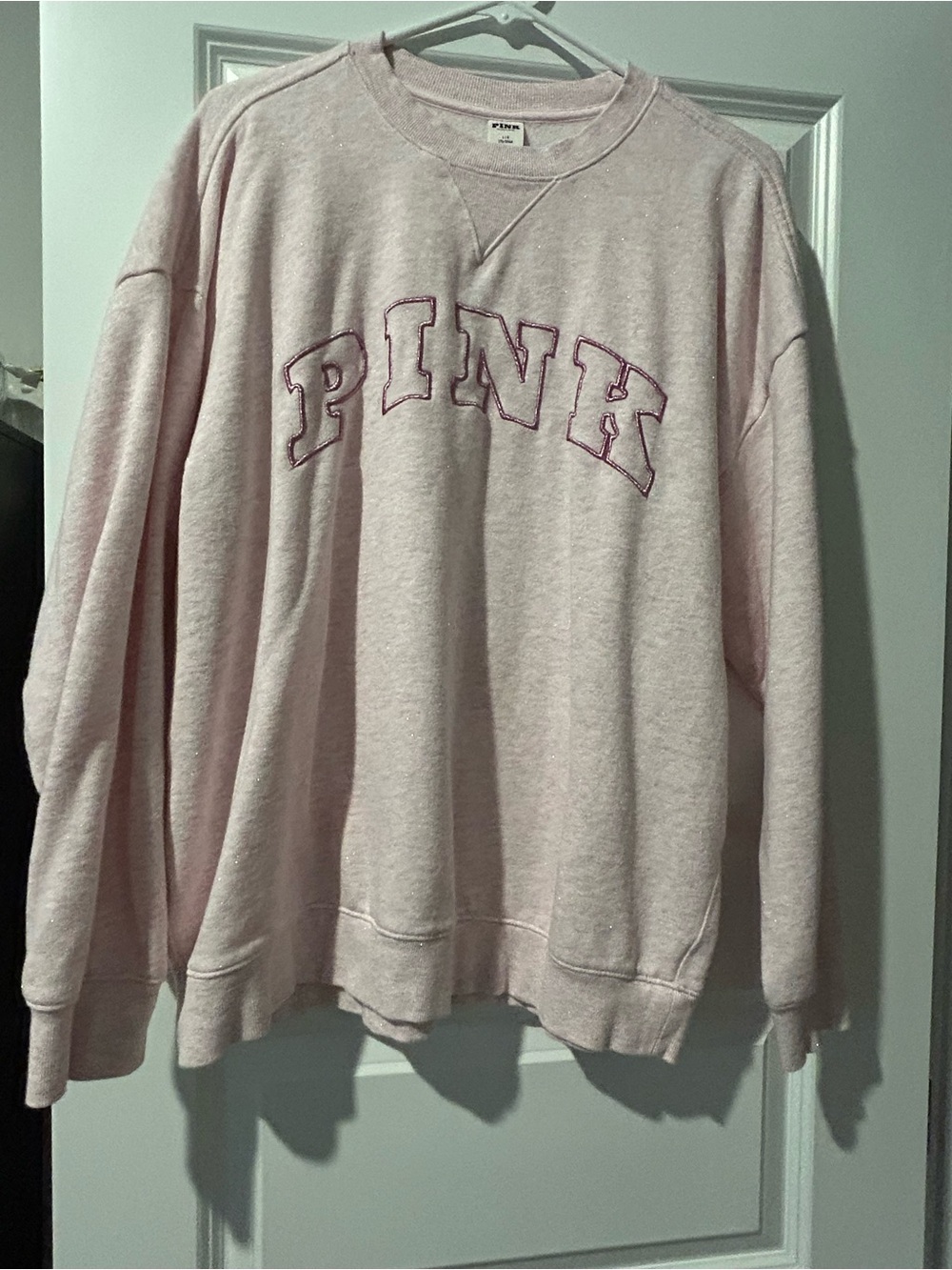 PINK Victoria's Secret Light Pink Logo Crewneck Sweatshirt